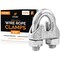 Xpose Safety Wire Rope Clamp for Stainless Steel 5/16in Galvanized U Bolt Cable Clips, 24PK GCC516-24-X-S - alternate 1