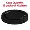 Smarty Had A Party 7.5" Black Vintage Rim Round Disposable Plastic Appetizer/Salad Plates (120 Plates), 120PK 867B-CASE - alternate 2