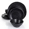 Gibson Home Yoko 12 Piece Round Melamine Dinnerware Set in Black 126970.12 - alternate 2