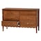 Baxton Studio Hoffman Dresser with Scalloped Apron and Turned Legs, Walnut Brown 272-14821-ZORO - alternate 2