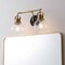 Jonathan Y Shirley 17.5" 2-light Farmhouse Industrial Metal LED Vanity Light w/Seeded Glass Globe Shades, Brass JYL7404B - alternate 2