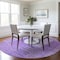 Homeroots 8' Lavender And Purple Round Striped Washable Indoor Outdoor Area Rug 581655 - alternate 2