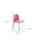 Homeroots Set of Four Fuchsia Heavy Duty Plastic Outdoor Stacking Dining Chairs, 4PK 565212 - alternate 2
