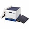 Bankers Box File Box, Corrugated Fiberboard, 12 1/4 in W, 18 1/2 in D, 12 in H, Lift-Off Locking Lid Closure 73301 - alternate 1
