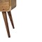 Homeroots 22" Beige Solid Wood Square Two Drawer Nightstand 651483 - alternate 3