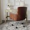 Martha Stewart Zaya Upholstered Office Chair in Saddle Brown/Polished Nickel CH-240230-1-BR-MS - alternate 2