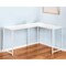 Homeroots 58" White Wood and Metal Corner Computer Desk 489867 - alternate 2