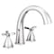 Delta Stryke Three Hole Roman Tub Trim, 12.25 in, Lumicoat Chrome T27776-PR - alternate 2