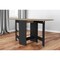 Homeroots 24" Wood Brown And Black Drop Leaf Trestle Base Dining Table 530200 - alternate 2