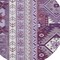 Homeroots 8' Purple Lavender And Ivory Round Aztec Washable Indoor Outdoor Area Rug 598498 - alternate 2