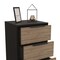 Homeroots 18" Brown and Black Five Drawer Standard Chest 544007 - alternate 2