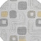 Homeroots 8' Gray Silver And Gold Round Geometric Washable Indoor Outdoor Area Rug 616810 - alternate 2