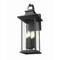 Z-Lite Tiberius 4 Light Outdoor Wall Light, Black/Clear Seedy, 10.5 In W x 24 In H 5017B-BK - alternate 2