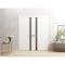 Sartodoors Interior Double Doors 84 x 96 inches, Planum 0333 White Silk with Black Inserts and Frosted Glass,  PLANUM0333DD-WS-8496 - alternate 1