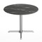 Flash Furniture Commercial All-Weather 36" Round Black Faux Marble HPL Tabletop-Silver X Base ST-RD36-BKMAR-T3030S-GG - alternate 2
