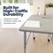 Flash Furniture Commercial Adjustable Height Rectangular Activity Table - Locking Casters-LTGY XU-A2448-REC-LTGRY-T-A-CAS-GG - alternate 2