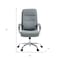 Homeroots Gray and Silver Adjustable Height Swivel Rolling Executive Office Chair 638364 - alternate 2