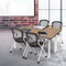Regency Kee Training Table W/ 2 Cadence Nest Chairs, 72 in W, 24 in L, Noble Oak MT7224NOBPCM23BK - alternate 2