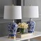 Jonathan Y Jennifer 25.75" Ceramic/Metal LED Table Lamp, Blue/White, 2PK JYL1073A-SET2 - alternate 2