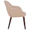Leisuremod Elias Dining Chair Upholstered in Leather Velvet and Powder Coated Iron Legs EDC21LTP - alternate 2