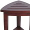 Homeroots Compact Teak Corner Shower Outdoor Bench With Shelf In Brown Finish 376687 - alternate 2