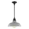 Jonathan Y Jasper 12.25" 1-Light Farmhouse Industrial Indoor/Outdoor Iron LED Pendant, Gray JYL7611D - alternate 2