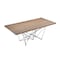 Homeroots Light Brown And Black Solid Wood And Metal Dining Table 283195 - alternate 2