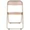 Leisuremod Lawrence Acrylic Folding Chair with Gold Metal Frame, Rose Pink LFG19PK - alternate 2