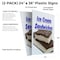 Signmission Ice Cream Sandwiches, Plastic Signs Only 24 Inch x 36 Inch, Corrugated Plastic, 2PK CSB-2436-2PACK-Ice Cream Sandwiches - alternate 2