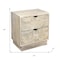 Homeroots 26" Gray Solid Wood Carved Abstract Two Drawer Nightstand 661250 - alternate 2