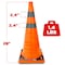 Dsv Standard Collapsible Traffic Cone 28 in with Reflective Collars 1 PK, Orange, Nylon Body 97128С - alternate 2