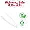 Smarty Had A Party 9" White Disposable Plastic Serving Tongs, 48PK 2549-WH-CASE - alternate 2