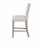 Homeroots 26" White and Natural Wood and Fabric Counter Height Bar Chair 564787 - alternate 2