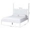 Baxton Studio Brantley Spindle Platform Bed - Bed Frame with Scalloped Headboard and Turned Posts, White, King 272-14814-ZORO - alternate 2