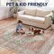 Jonathan Y Eleanor Vintage Medallion Border Non-Slip Machine-Washable Green/Brown 4 ft. x 6 ft. Area Rug VOR100K-4 - alternate 2