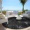 Homeroots 8' Charcoal Gray And Silver Round Geometric Washable Indoor Outdoor Area Rug 588294 - alternate 2