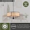 Vaxcel Berens 5 Light Matte Black Modern Farmhouse Drum Pendant Fixture with Rattan Cane Shade P0395 - alternate 2