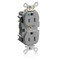 Leviton Straight Blade Receptacle, 5-15R, 15 A, 125V AC, Self-Grounded MT820-GY - alternate 1