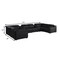 Homeroots Black Italian Leather Power Reclining U Shaped Eight Piece Corner Sectional With Console 632562 - alternate 2