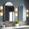 Homeroots 36" Silver Arch Iron Framed Bathroom Vanity Mirror 565056 - alternate 2