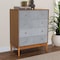 Baxton Studio Taylin Mid-Century Grey Corduroy and Oak Brown Wood 4-Drawer Chest 257-14146-ZORO - alternate 2