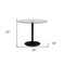 Homeroots 36" Clear And Black Rounded Glass And Steel Pedestal Base Dining Table 546173 - alternate 2
