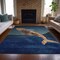 Homeroots 8' X 10' Blue And Brown Animal Print Washable Indoor Outdoor Area Rug 630966 - alternate 2