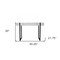 Homeroots 45" White and Black Writing Desk 402055 - alternate 2