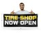 Signmission Tire Shop Now Open, 18 Inch x 48 Inch, Vinyl Banner B-30892 - alternate 2
