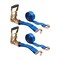 Mytee Products (2 Pack) 2in x 15ft Blue Ratchet Strap w/ Wire Hook, 3333 lbs WLL, 2PK RS215WH-Bx2 - alternate 1