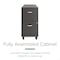 Space Solutions 14.25 in W 2 Drawer Mobile Vertical File Cabinet, Metallic Charcoal 22616 - alternate 2