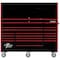 Extreme Tools Hutch and Roller Cabinet, 19 Drawer, Black/Red, 72 in W RX7220HRKR - alternate 2