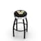 Holland Bar Stool Co 25" Blk Wrinkle Vanderbilt Swivel Bar Stool, Chrome Ring L8B3C25Vander - alternate 1