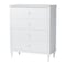Baxton Studio Roni Modern White Wood 4-Piece Full Bedroom Set with Scalloped Edges 256-14082-14085-14084-14083-ZORO - alternate 2